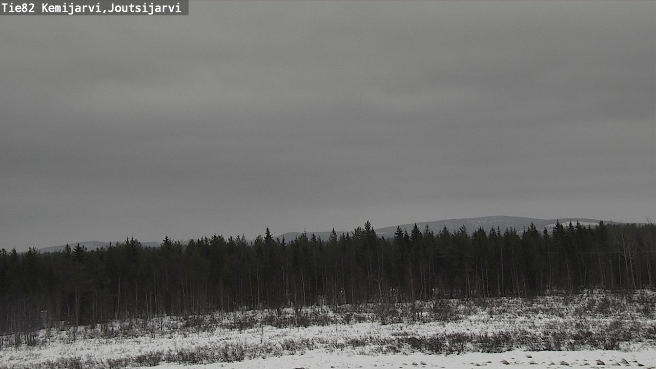Weather Camera Image Road 82 Kemijärvi, Joutsijärvi, Kemijärvi, Lappi