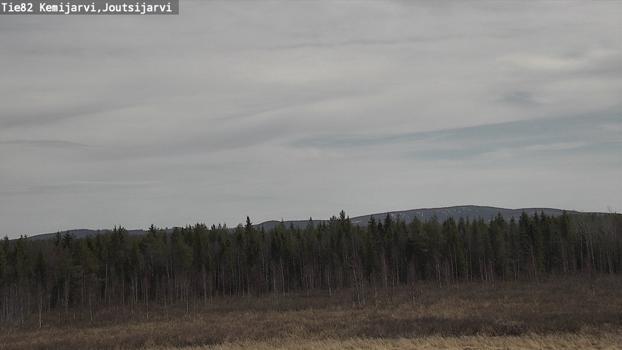 Weather Camera Image Väg 82 Kemijärvi, Joutsijärvi, Kemijärvi, Lappi