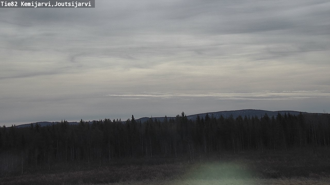 Weather Camera Image Väg 82 Kemijärvi, Joutsijärvi, Kemijärvi, Lappi