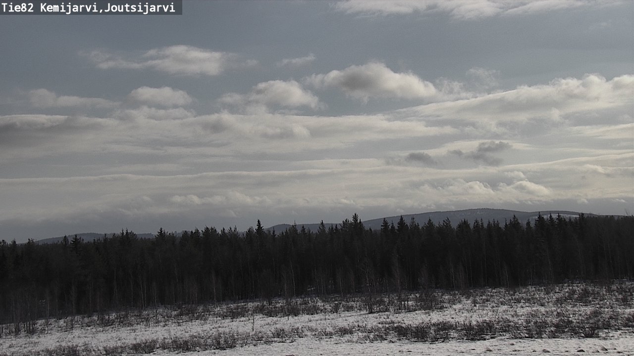 Weather Camera Image Road 82 Kemijärvi, Joutsijärvi, Kemijärvi, Lappi