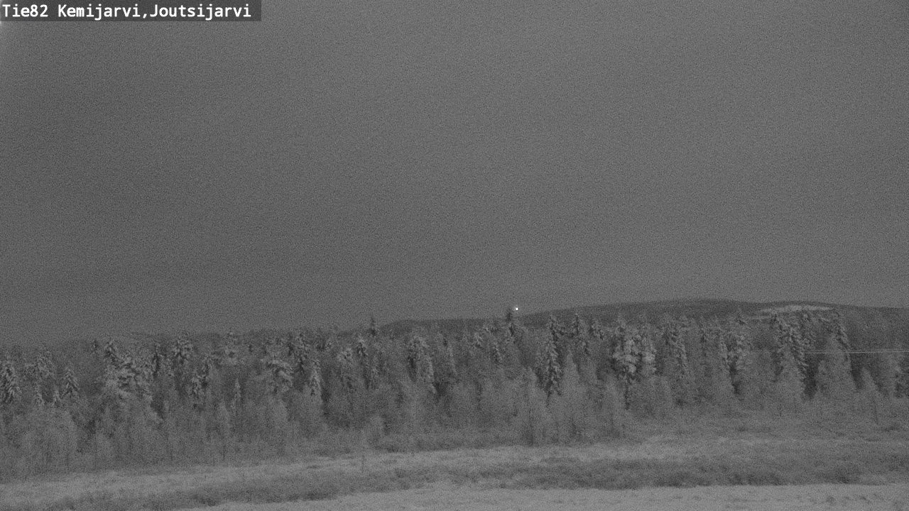 Weather Camera Image Road 82 Kemijärvi, Joutsijärvi, Kemijärvi, Lappi