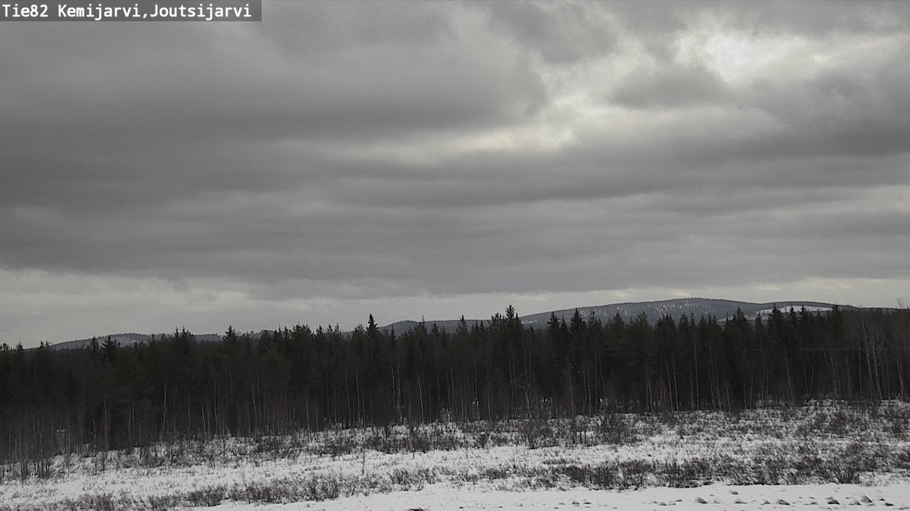 Weather Camera Image Road 82 Kemijärvi, Joutsijärvi, Kemijärvi, Lappi