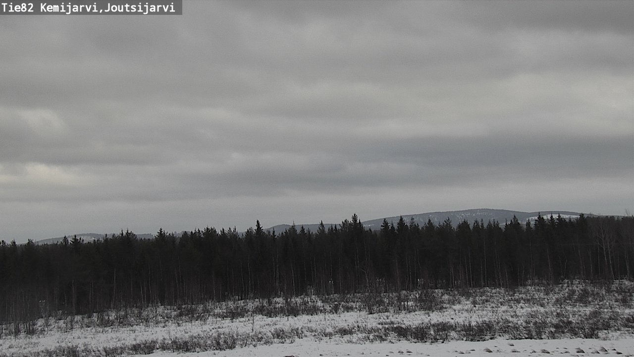 Weather Camera Image Road 82 Kemijärvi, Joutsijärvi, Kemijärvi, Lappi
