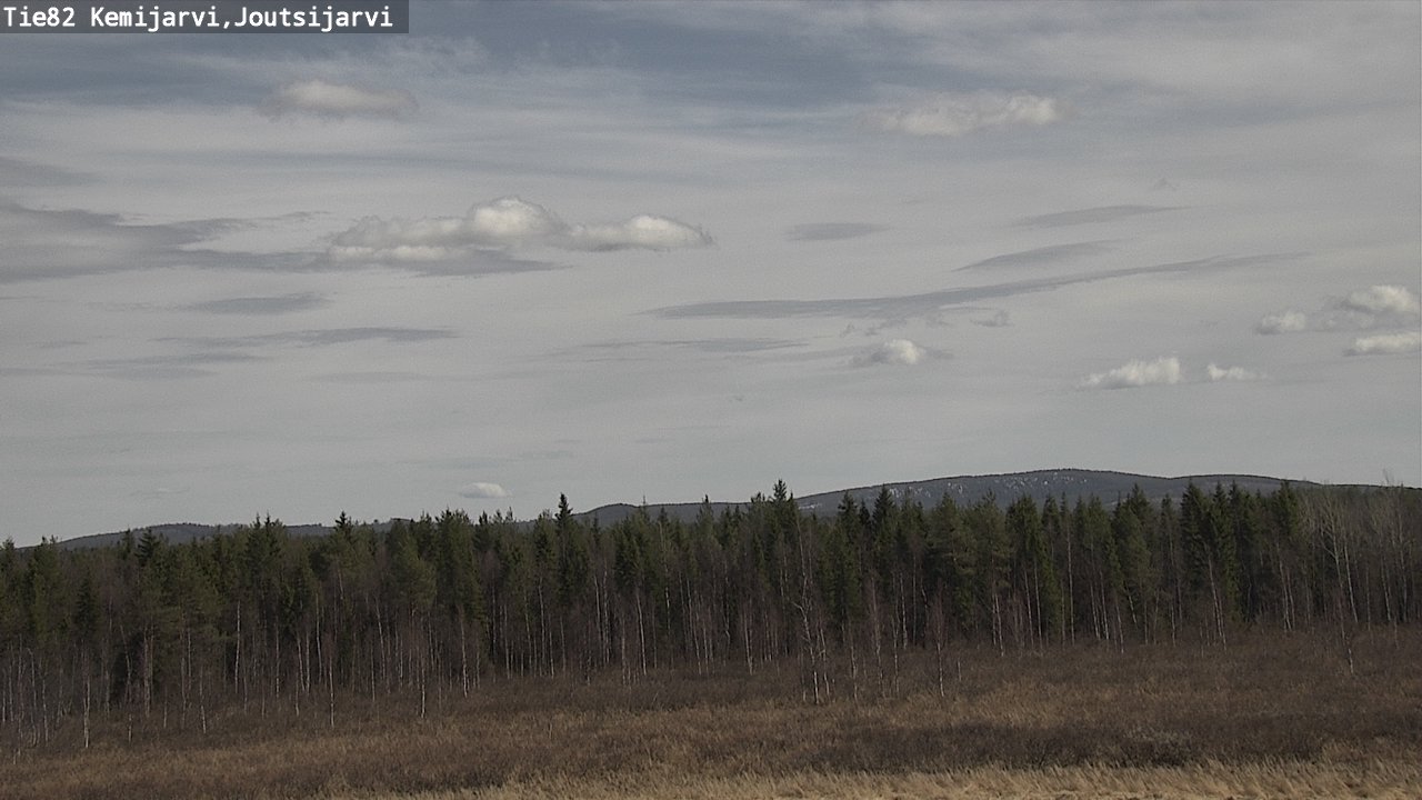 Weather Camera Image Väg 82 Kemijärvi, Joutsijärvi, Kemijärvi, Lappi