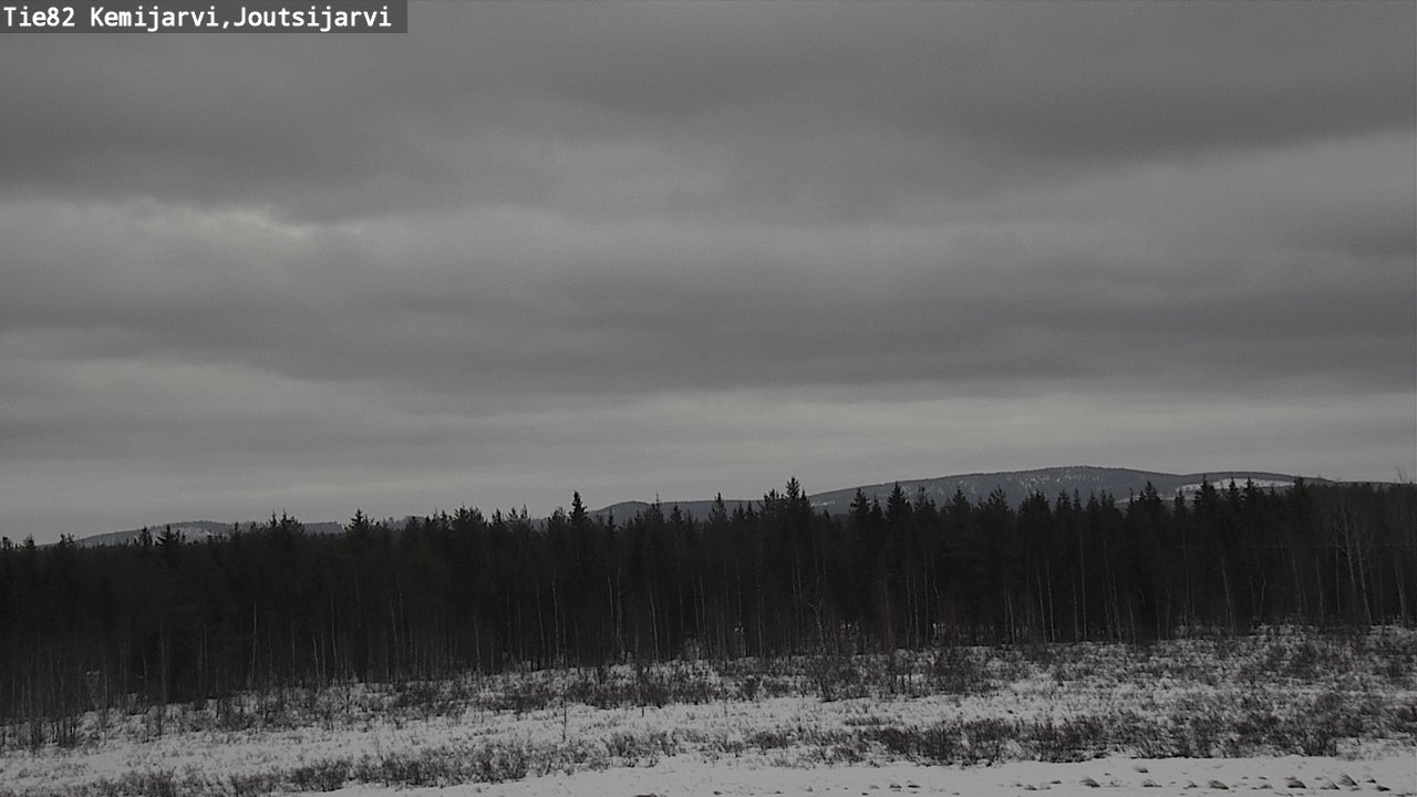 Weather Camera Image Road 82 Kemijärvi, Joutsijärvi, Kemijärvi, Lappi