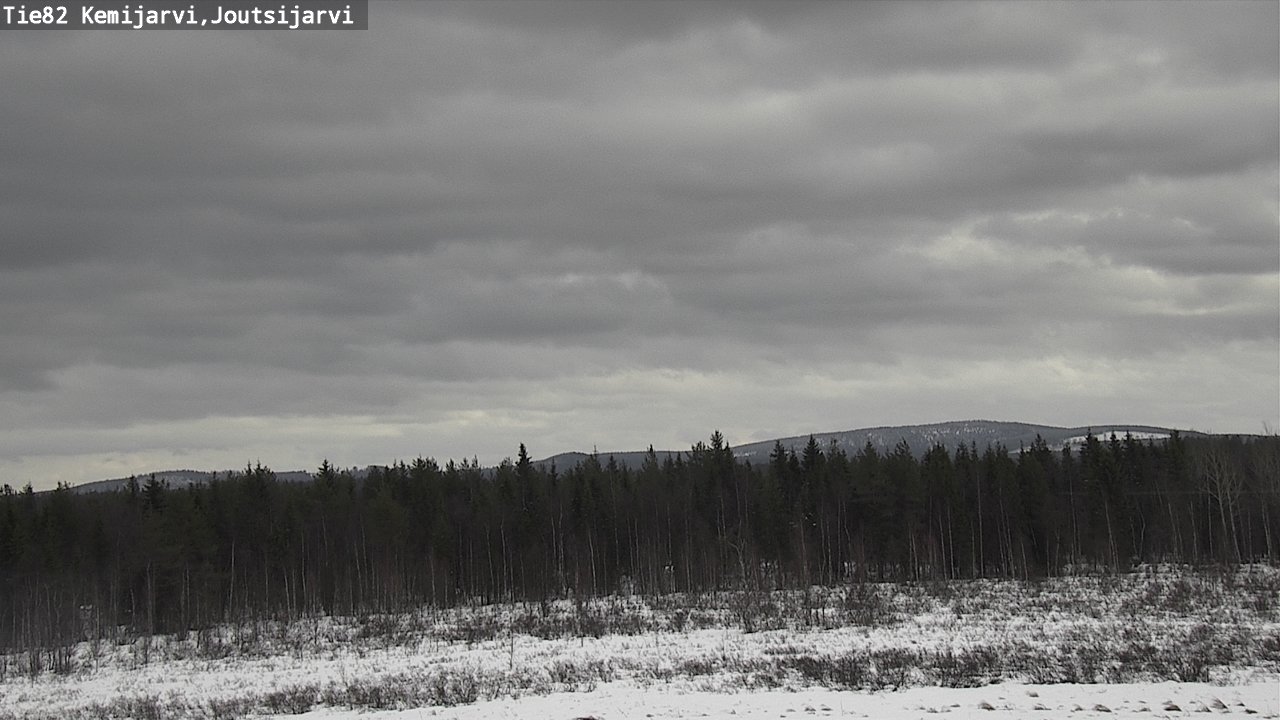 Weather Camera Image Road 82 Kemijärvi, Joutsijärvi, Kemijärvi, Lappi