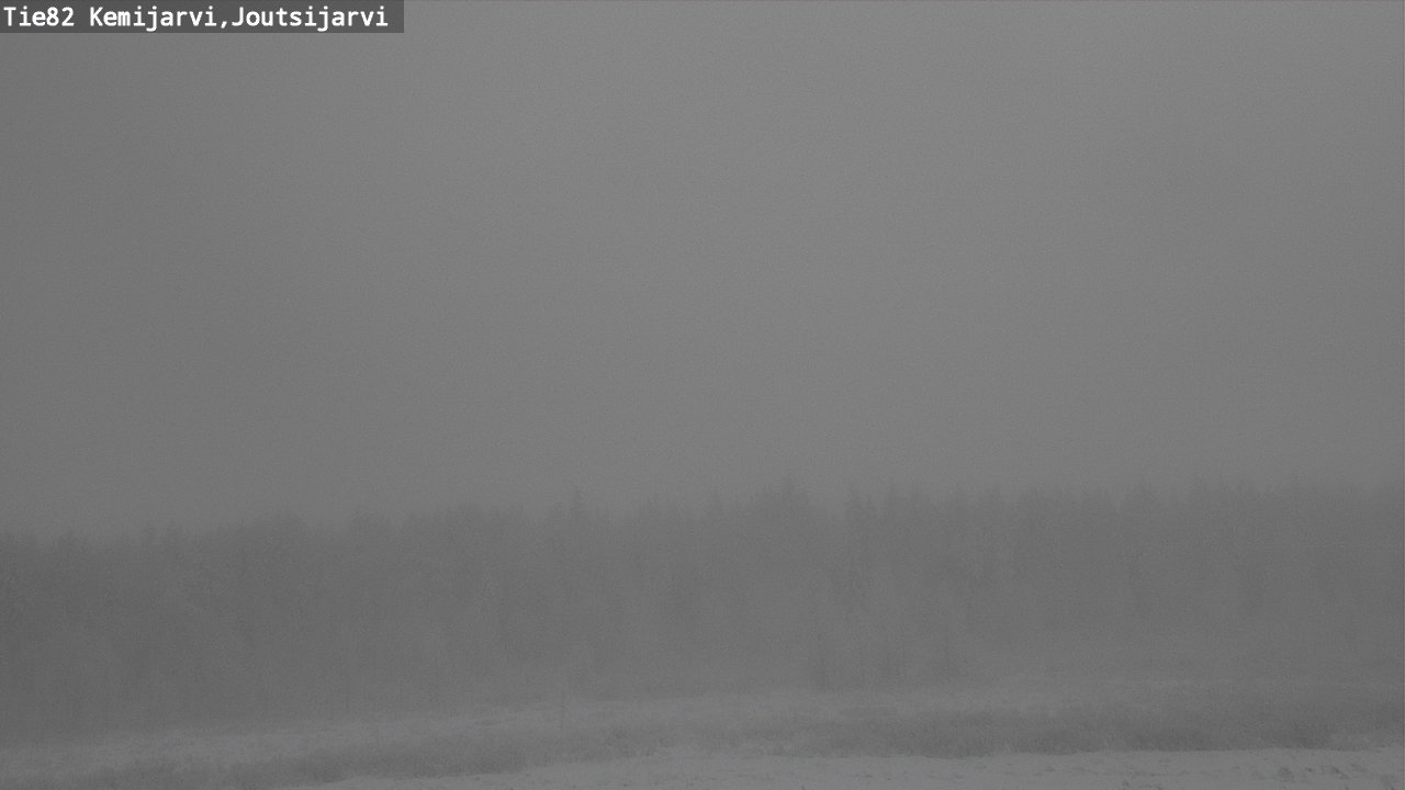 Weather Camera Image Road 82 Kemijärvi, Joutsijärvi, Kemijärvi, Lappi