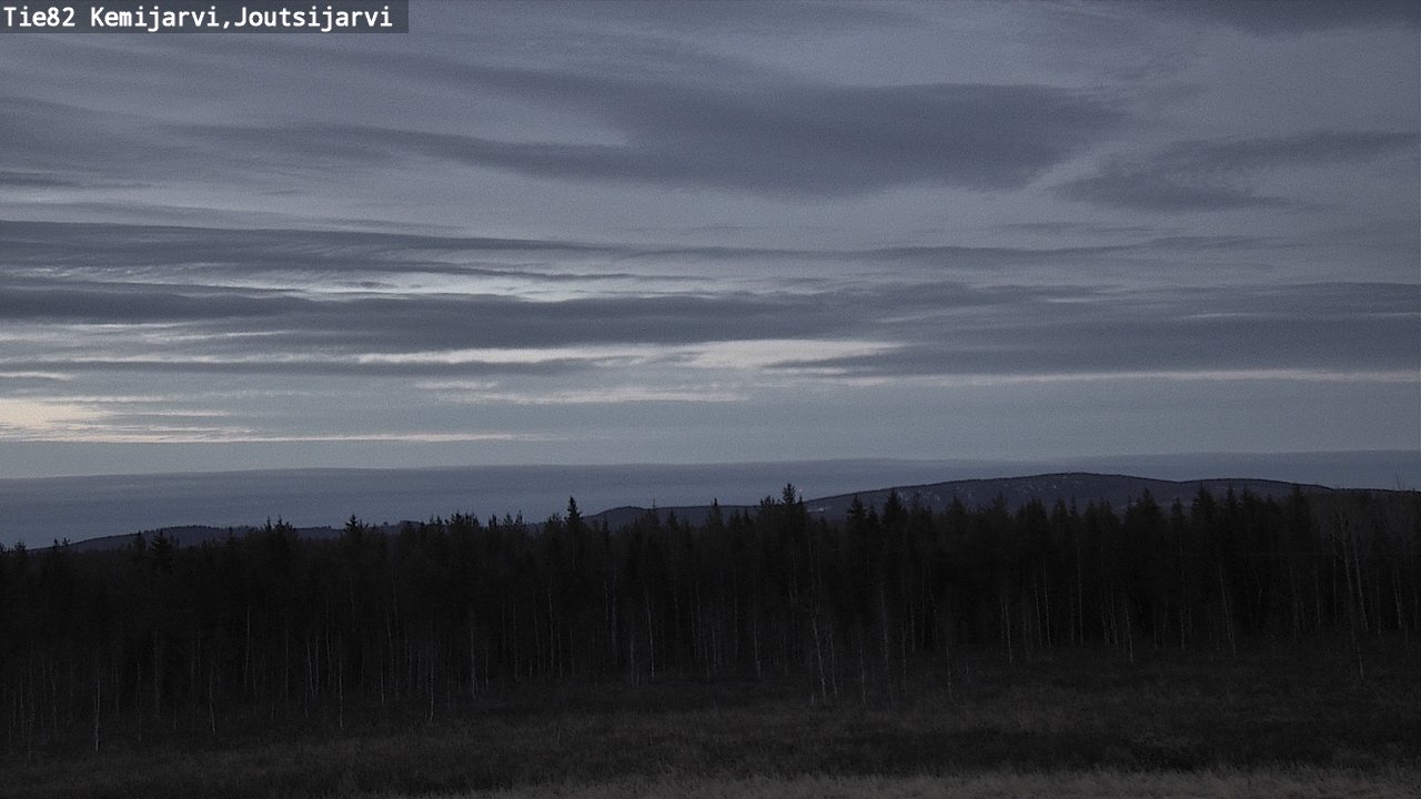 Weather Camera Image Väg 82 Kemijärvi, Joutsijärvi, Kemijärvi, Lappi