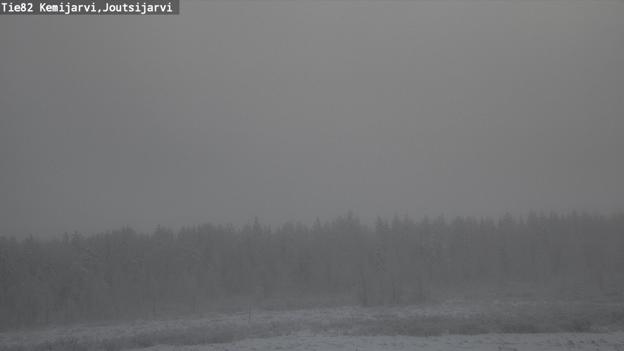Weather Camera Image Road 82 Kemijärvi, Joutsijärvi, Kemijärvi, Lappi