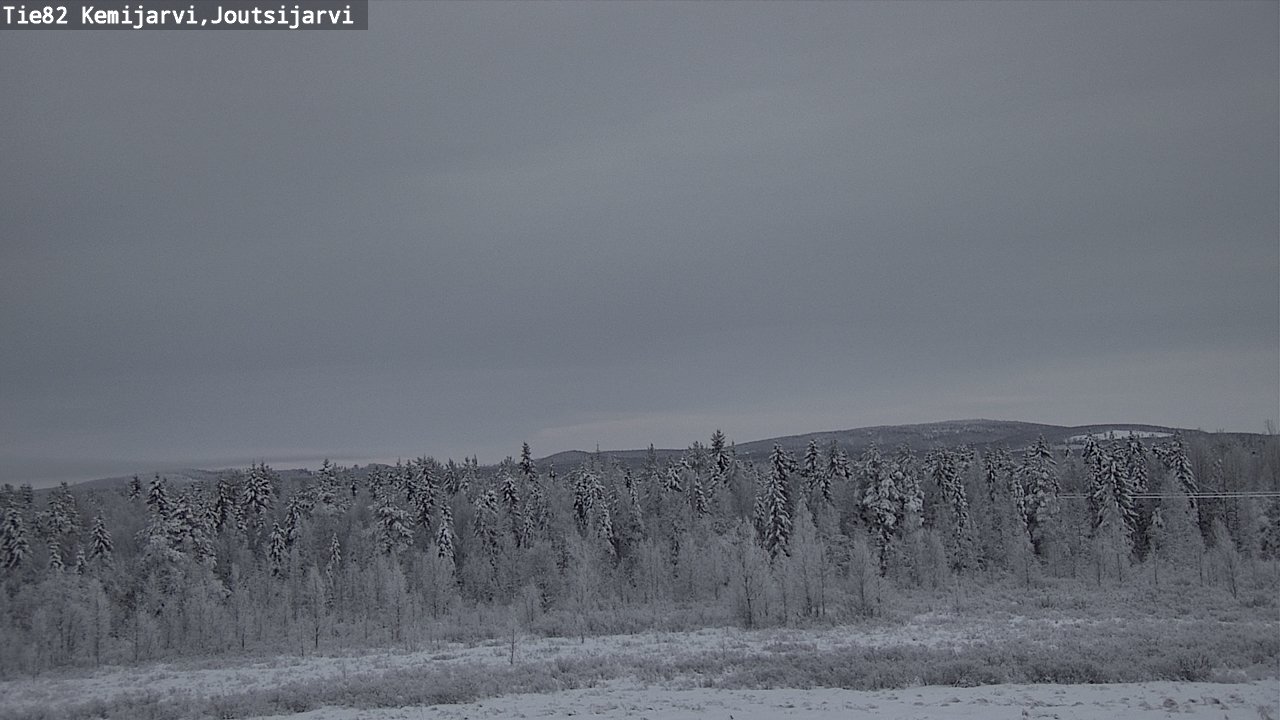 Weather Camera Image Road 82 Kemijärvi, Joutsijärvi, Kemijärvi, Lappi