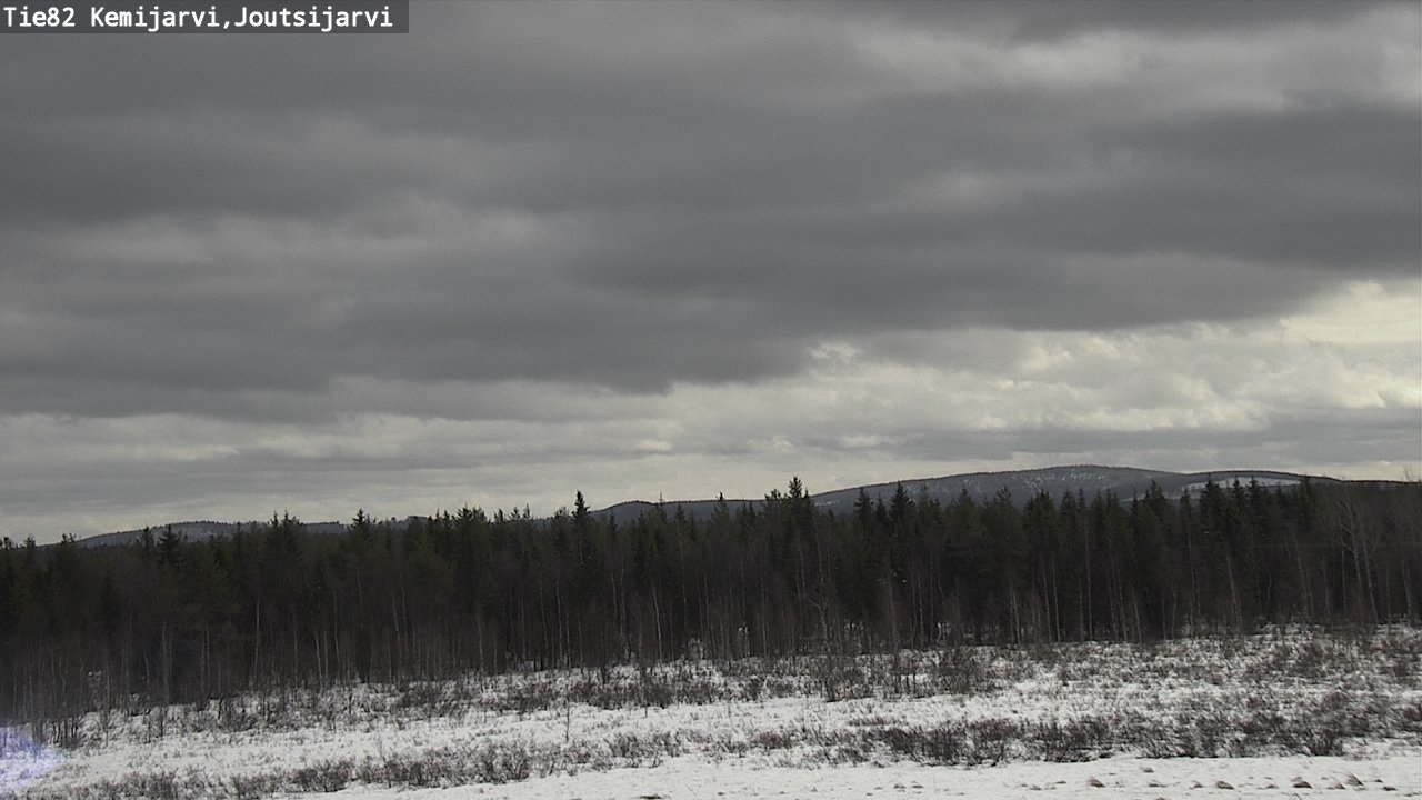 Weather Camera Image Road 82 Kemijärvi, Joutsijärvi, Kemijärvi, Lappi