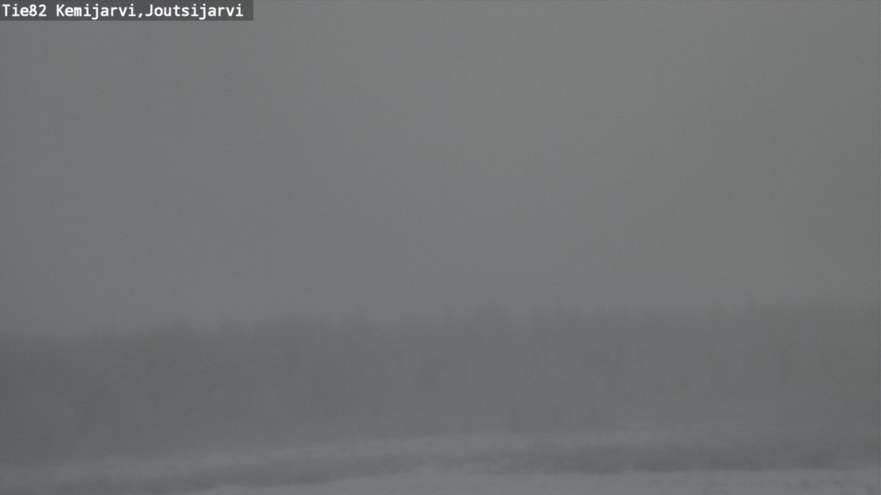 Weather Camera Image Road 82 Kemijärvi, Joutsijärvi, Kemijärvi, Lappi