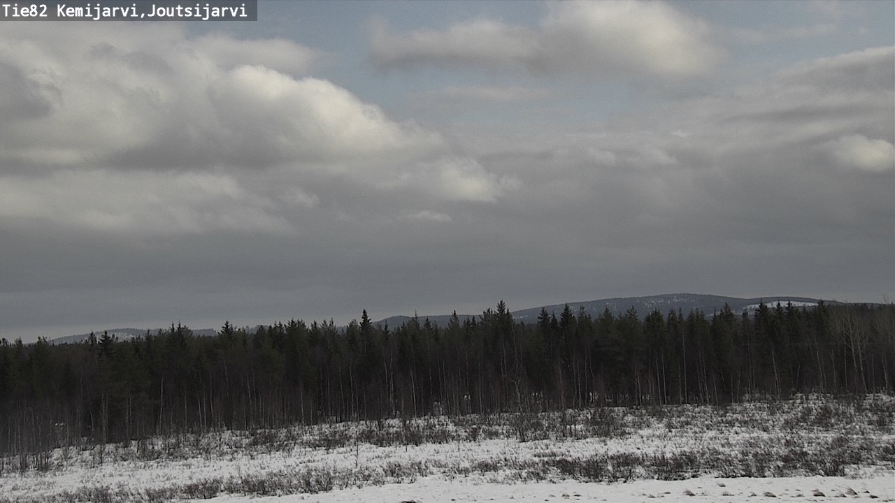 Weather Camera Image Väg 82 Kemijärvi, Joutsijärvi, Kemijärvi, Lappi