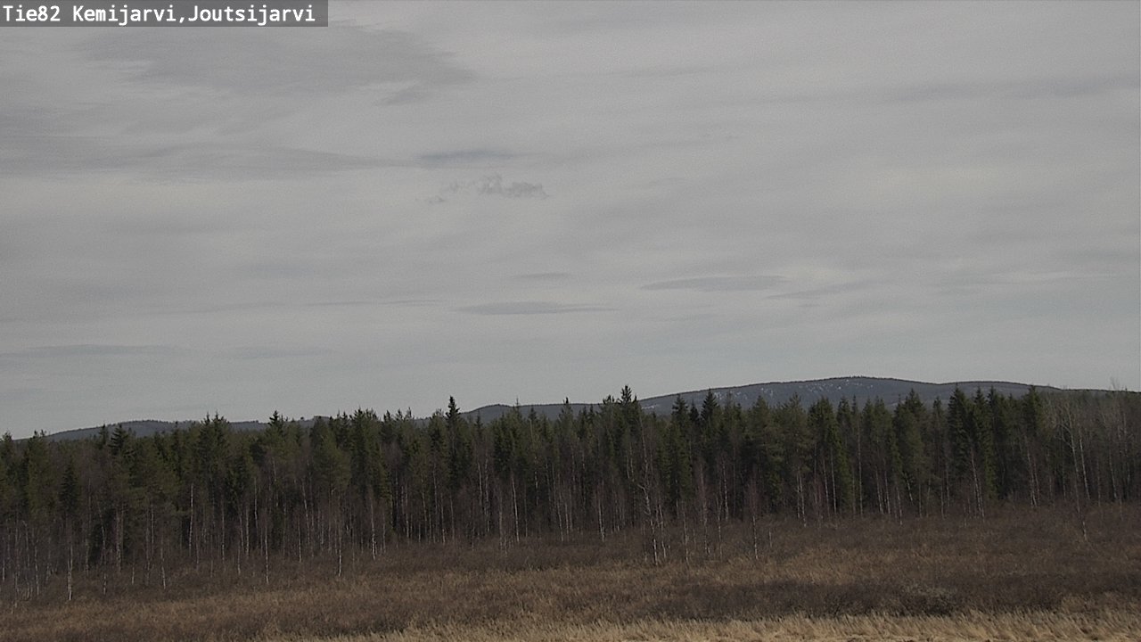 Weather Camera Image Väg 82 Kemijärvi, Joutsijärvi, Kemijärvi, Lappi