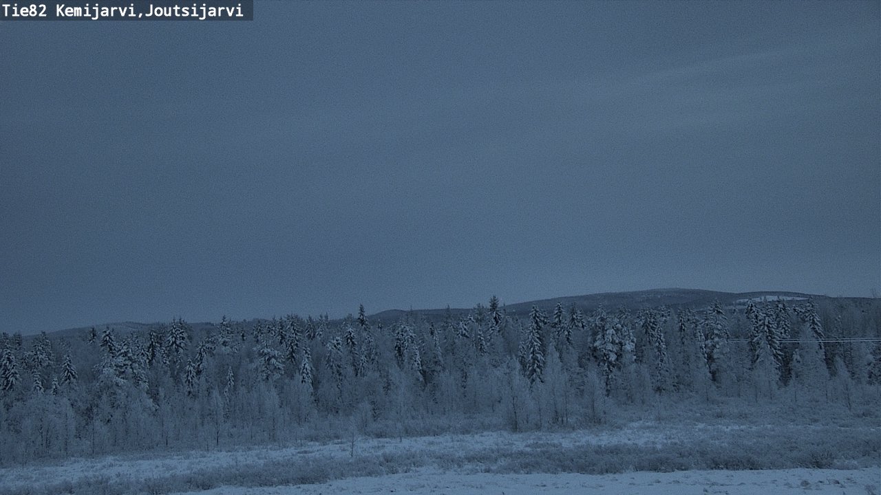 Weather Camera Image Road 82 Kemijärvi, Joutsijärvi, Kemijärvi, Lappi