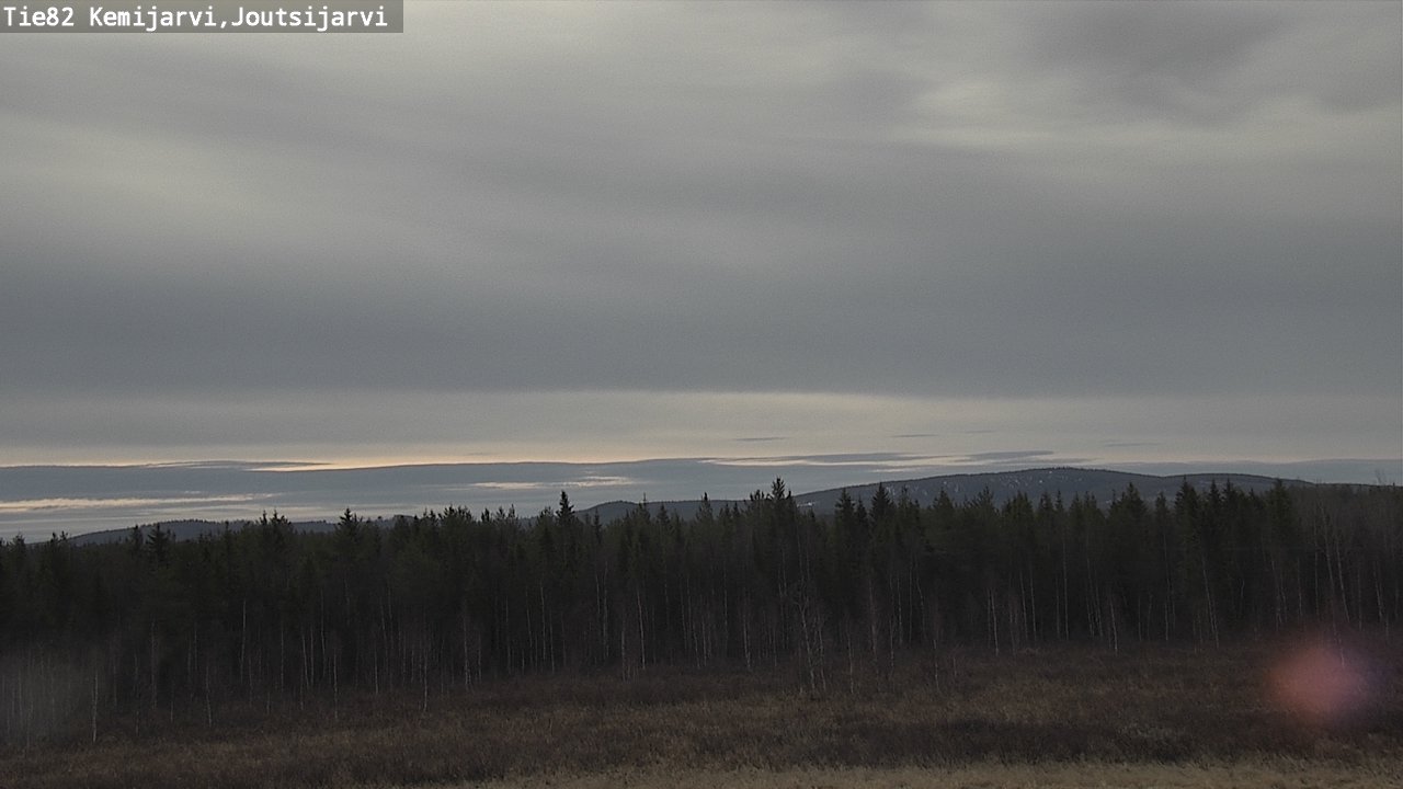 Weather Camera Image Väg 82 Kemijärvi, Joutsijärvi, Kemijärvi, Lappi