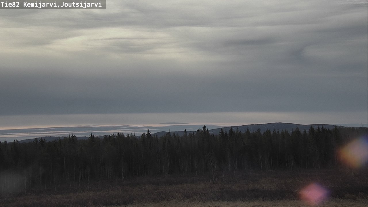 Weather Camera Image Väg 82 Kemijärvi, Joutsijärvi, Kemijärvi, Lappi