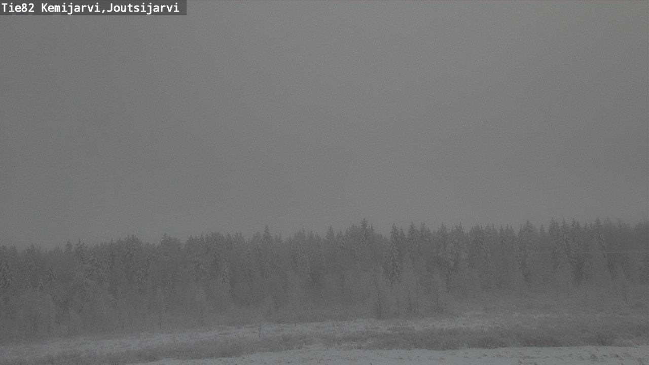 Weather Camera Image Road 82 Kemijärvi, Joutsijärvi, Kemijärvi, Lappi