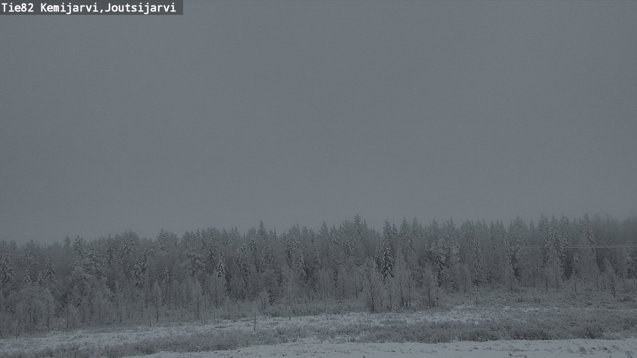 Weather Camera Image Road 82 Kemijärvi, Joutsijärvi, Kemijärvi, Lappi