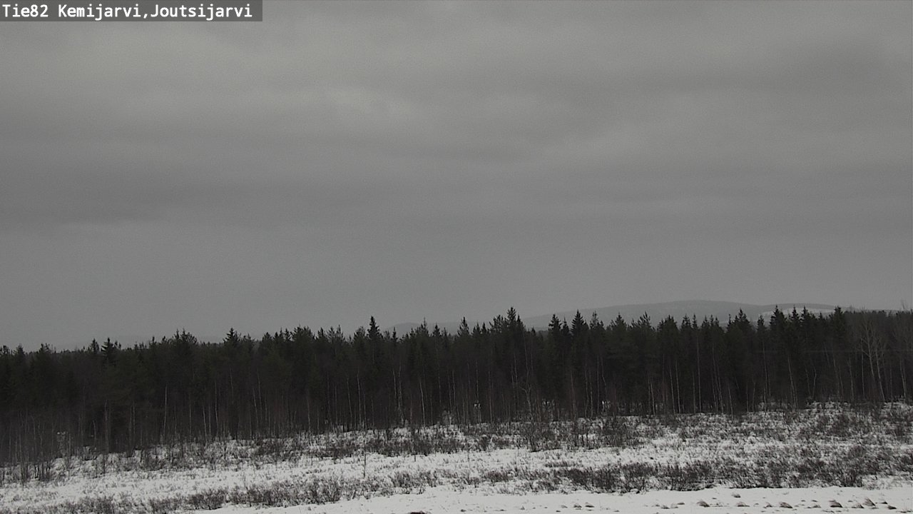 Weather Camera Image Road 82 Kemijärvi, Joutsijärvi, Kemijärvi, Lappi