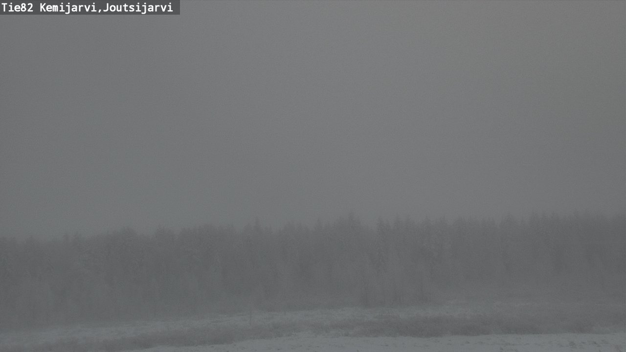 Weather Camera Image Road 82 Kemijärvi, Joutsijärvi, Kemijärvi, Lappi