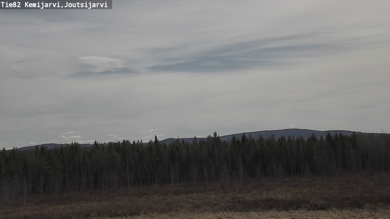 Weather Camera Image Väg 82 Kemijärvi, Joutsijärvi, Kemijärvi, Lappi