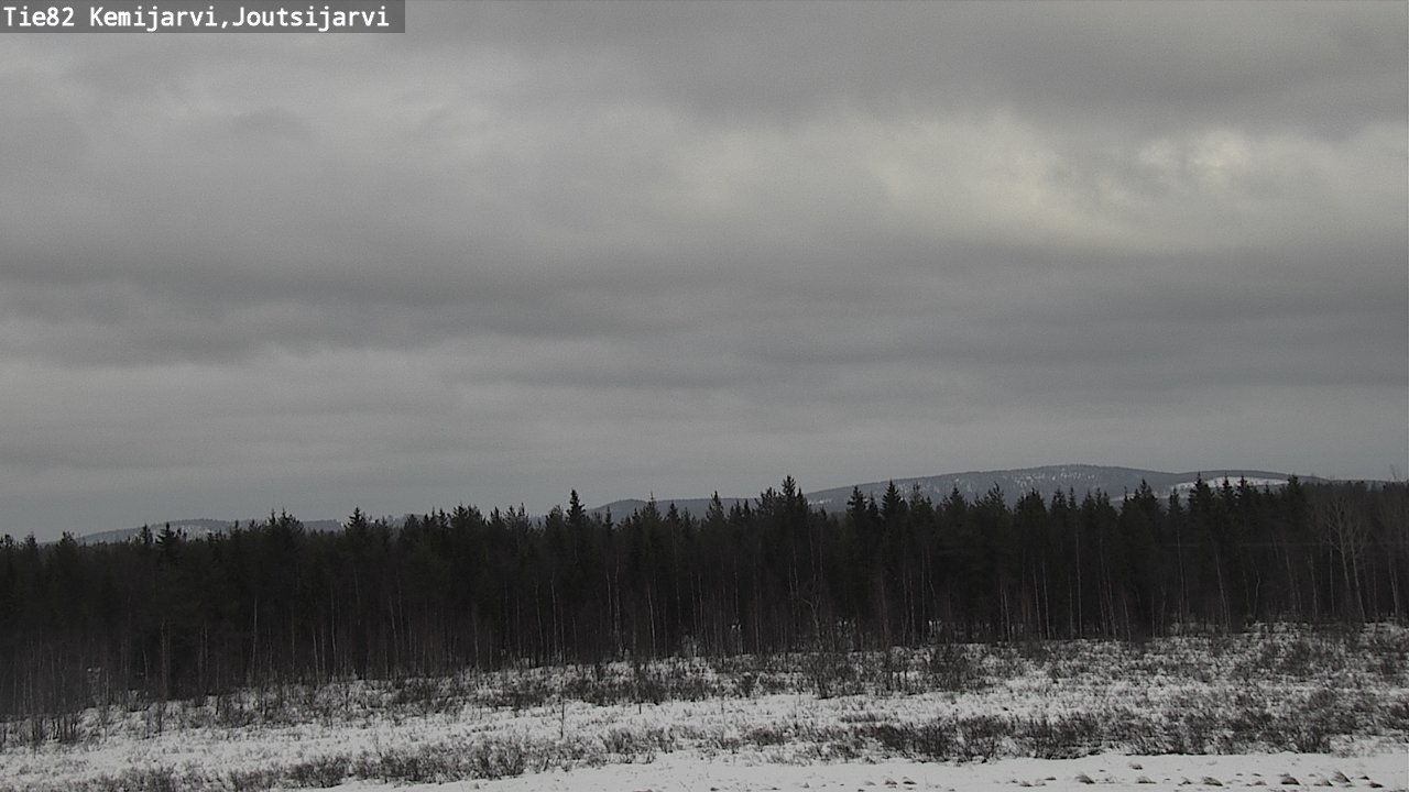 Weather Camera Image Road 82 Kemijärvi, Joutsijärvi, Kemijärvi, Lappi