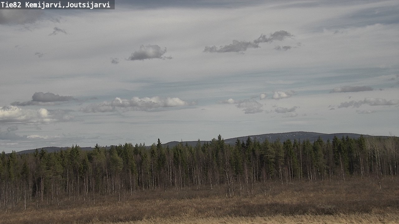 Weather Camera Image Väg 82 Kemijärvi, Joutsijärvi, Kemijärvi, Lappi