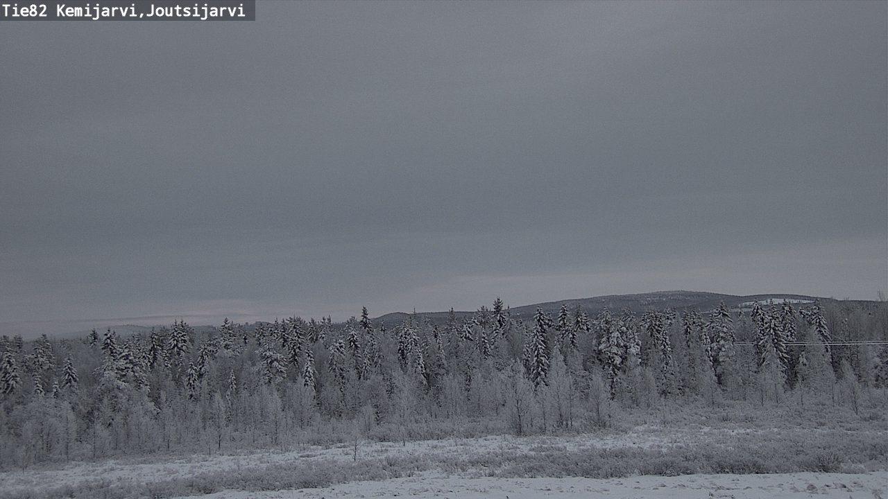 Weather Camera Image Road 82 Kemijärvi, Joutsijärvi, Kemijärvi, Lappi