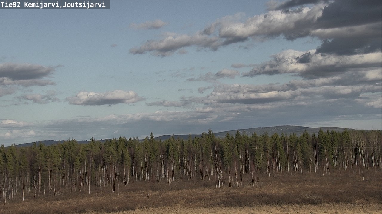 Weather Camera Image Väg 82 Kemijärvi, Joutsijärvi, Kemijärvi, Lappi