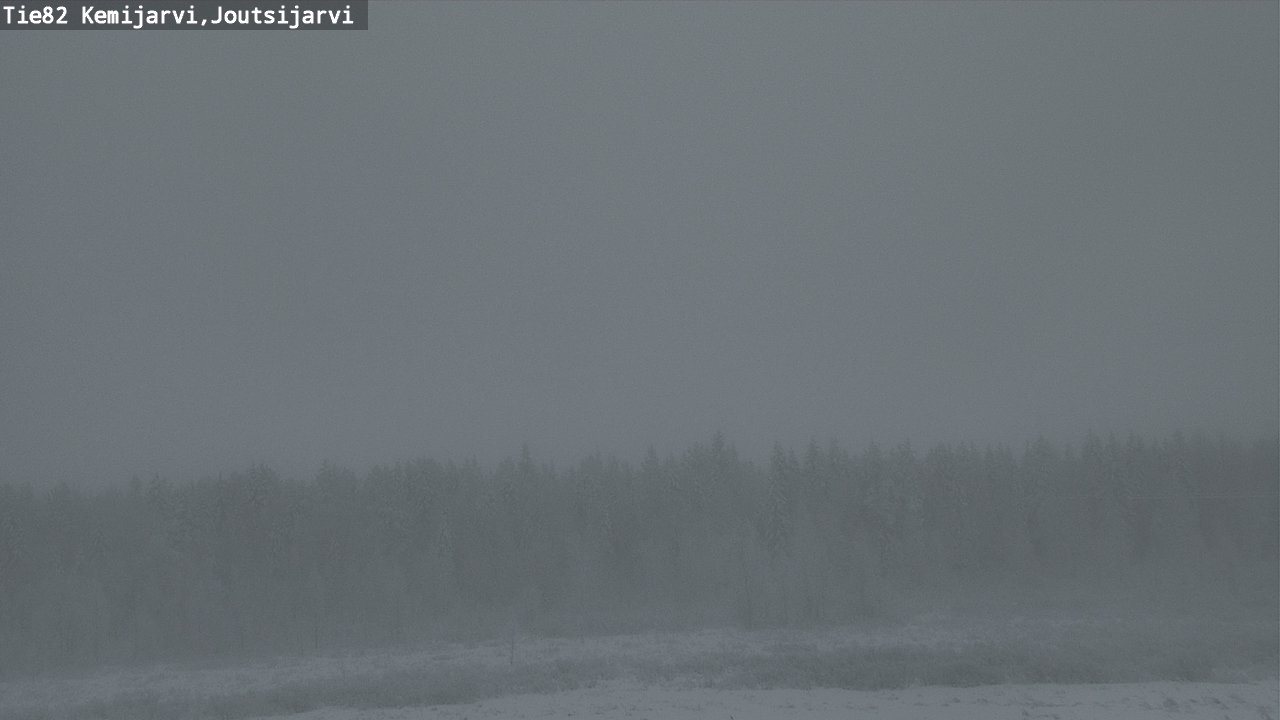 Weather Camera Image Road 82 Kemijärvi, Joutsijärvi, Kemijärvi, Lappi