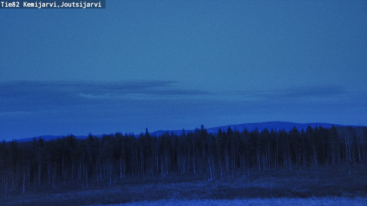 Weather Camera Image Road 82 Kemijärvi, Joutsijärvi, Kemijärvi, Lappi