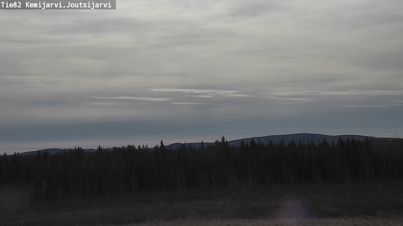 Weather Camera Image Väg 82 Kemijärvi, Joutsijärvi, Kemijärvi, Lappi