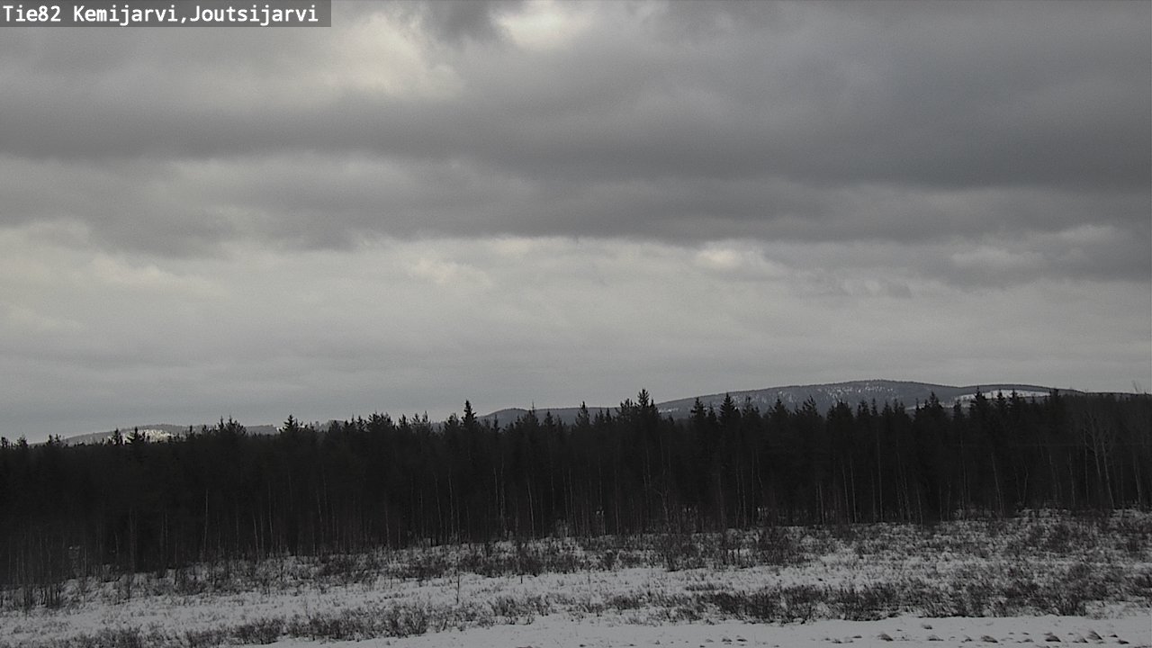 Weather Camera Image Road 82 Kemijärvi, Joutsijärvi, Kemijärvi, Lappi