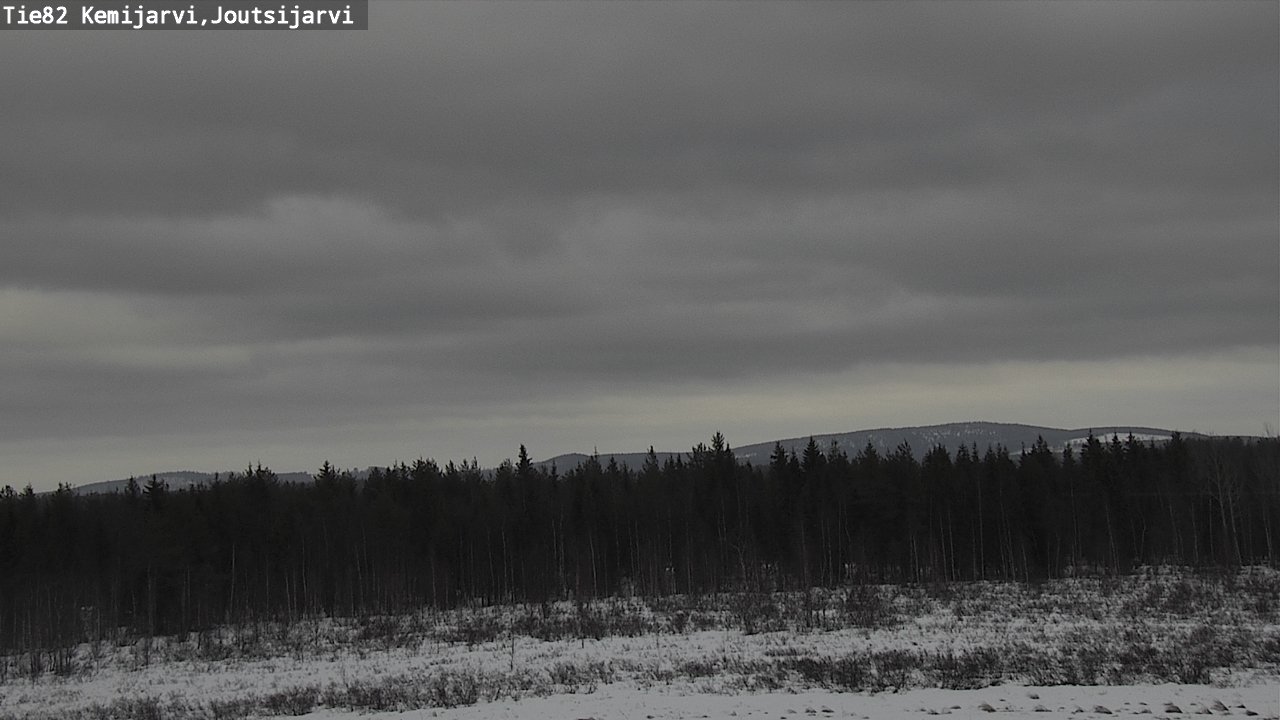Weather Camera Image Road 82 Kemijärvi, Joutsijärvi, Kemijärvi, Lappi
