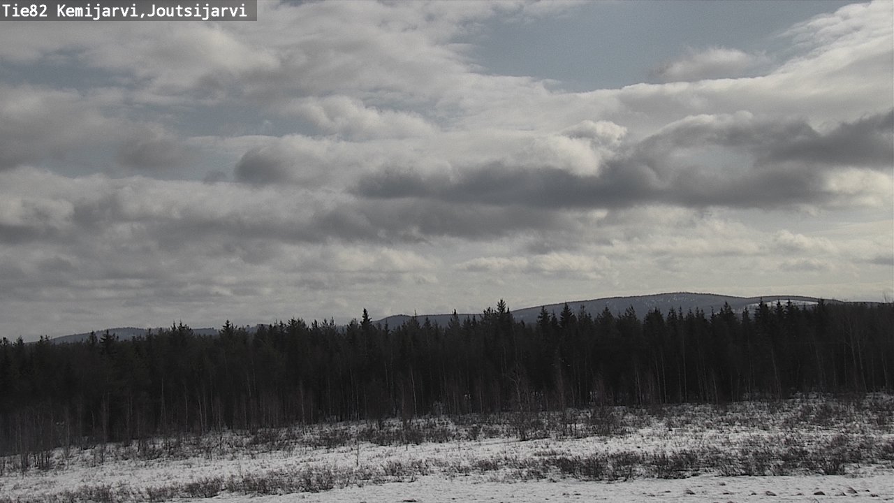 Weather Camera Image Road 82 Kemijärvi, Joutsijärvi, Kemijärvi, Lappi