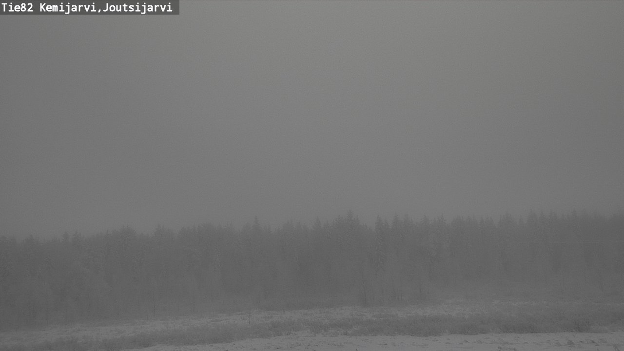 Weather Camera Image Road 82 Kemijärvi, Joutsijärvi, Kemijärvi, Lappi