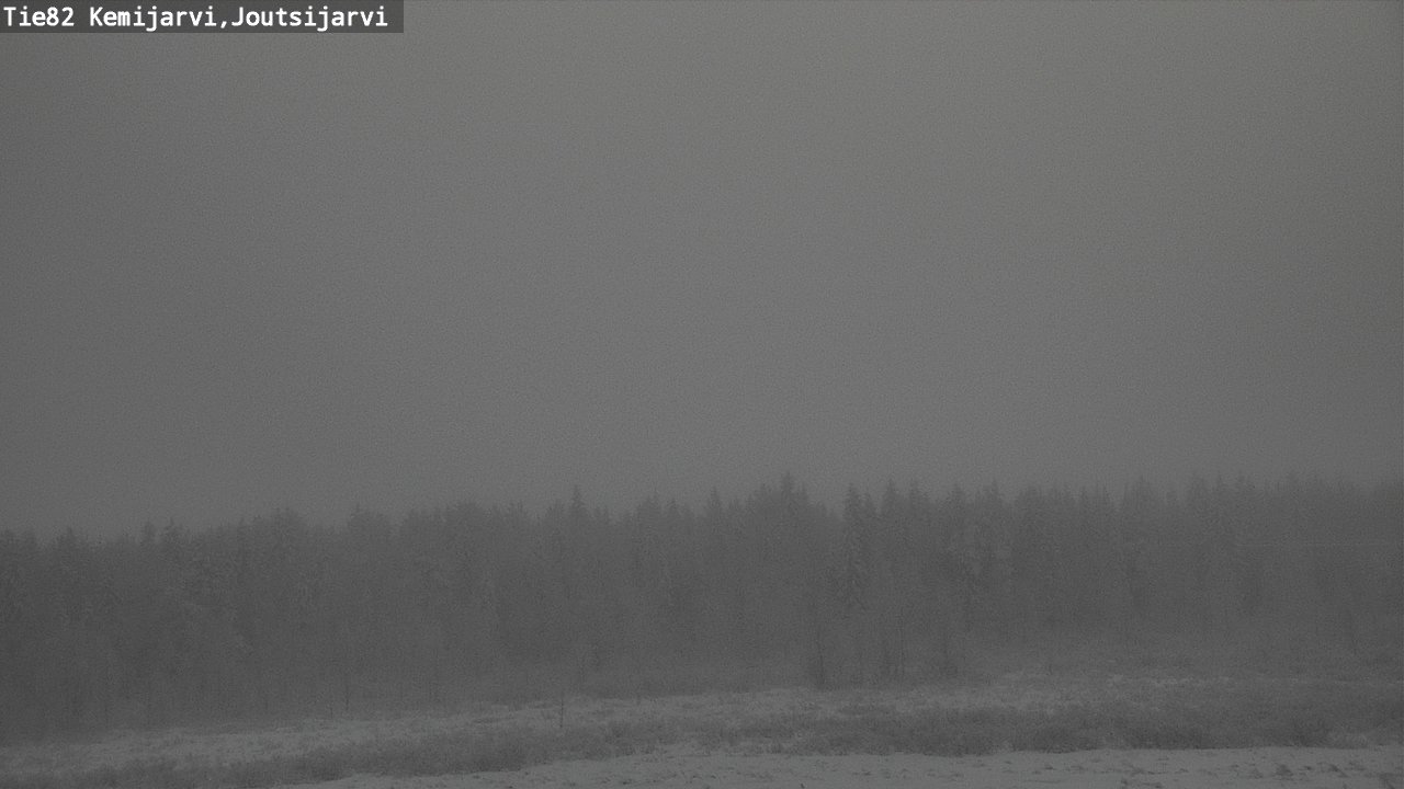 Weather Camera Image Road 82 Kemijärvi, Joutsijärvi, Kemijärvi, Lappi