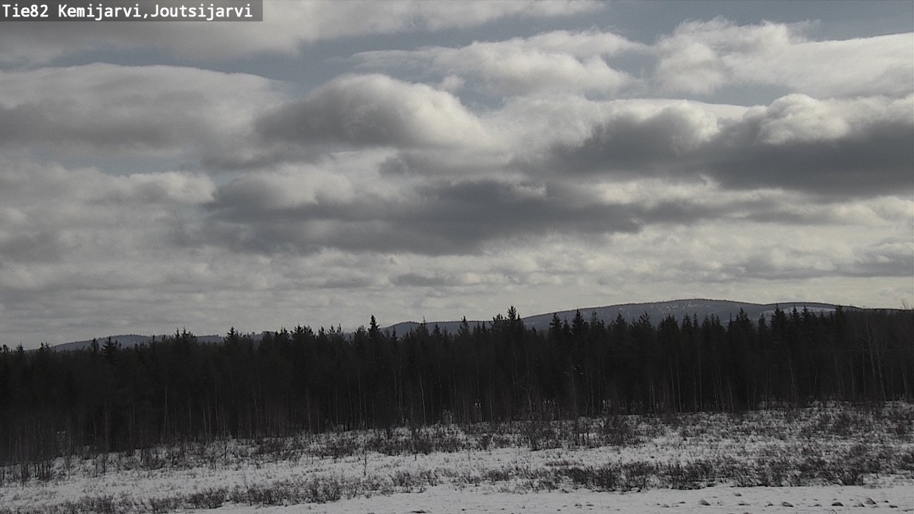 Weather Camera Image Road 82 Kemijärvi, Joutsijärvi, Kemijärvi, Lappi