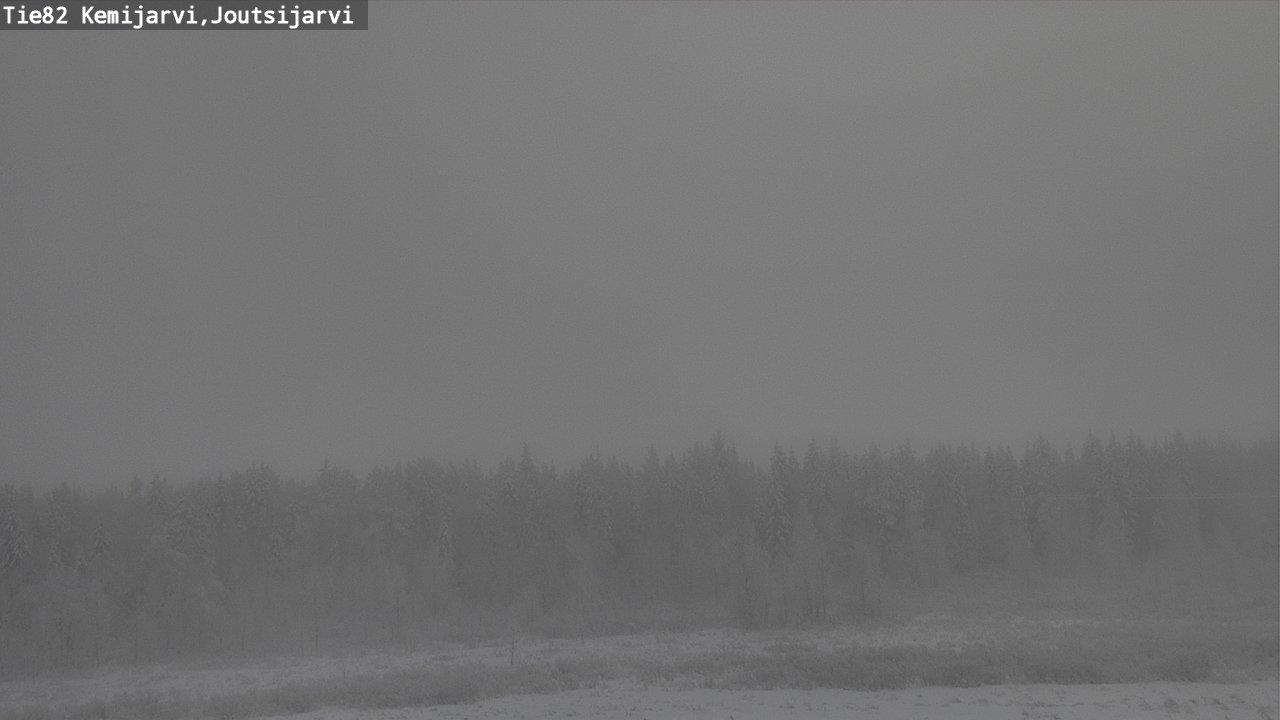 Weather Camera Image Road 82 Kemijärvi, Joutsijärvi, Kemijärvi, Lappi