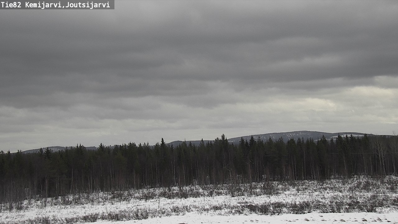 Weather Camera Image Road 82 Kemijärvi, Joutsijärvi, Kemijärvi, Lappi