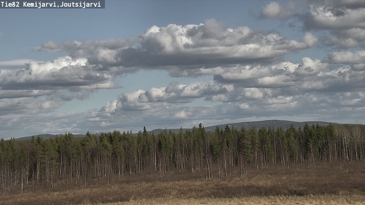 Weather Camera Image Väg 82 Kemijärvi, Joutsijärvi, Kemijärvi, Lappi