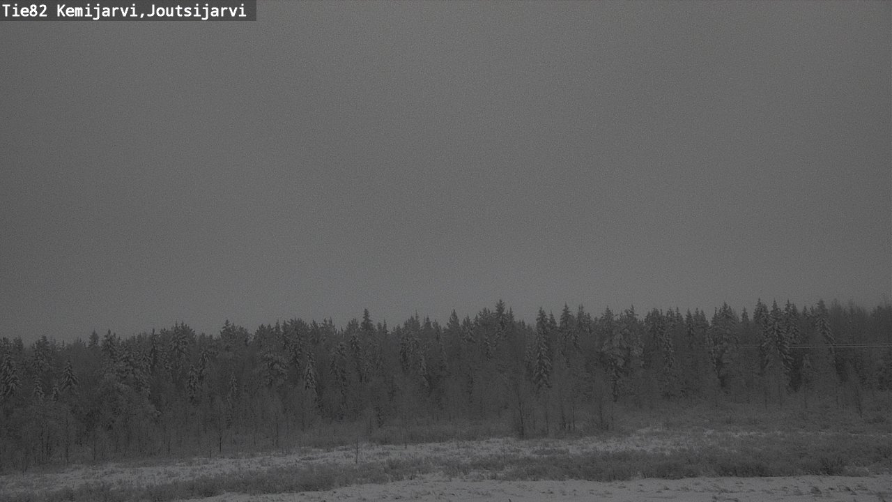 Weather Camera Image Road 82 Kemijärvi, Joutsijärvi, Kemijärvi, Lappi