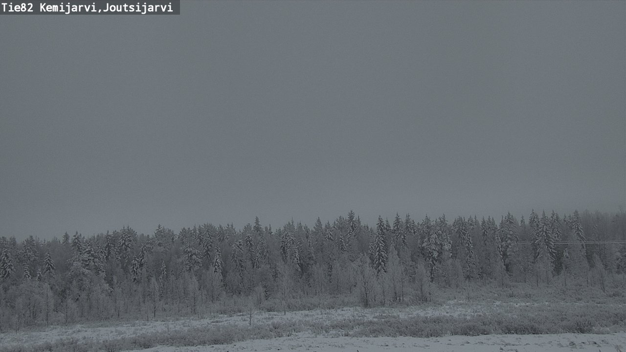 Weather Camera Image Road 82 Kemijärvi, Joutsijärvi, Kemijärvi, Lappi