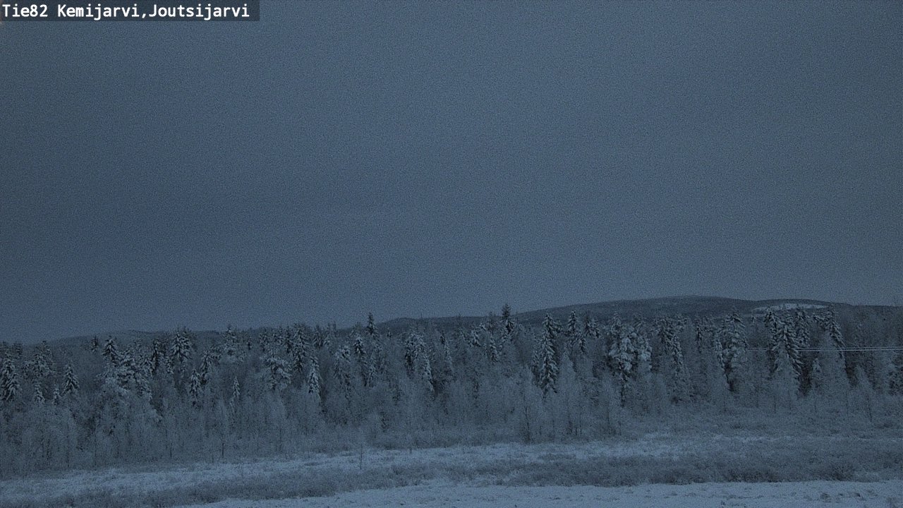Weather Camera Image Väg 82 Kemijärvi, Joutsijärvi, Kemijärvi, Lappi