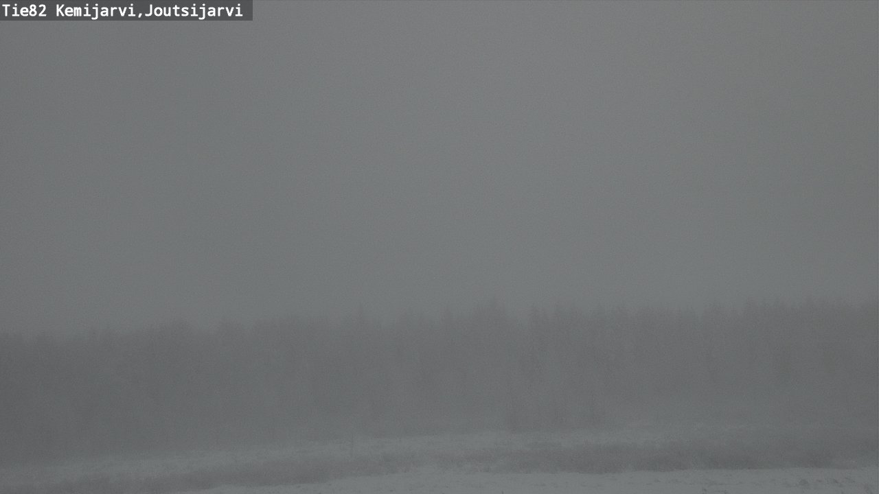 Weather Camera Image Road 82 Kemijärvi, Joutsijärvi, Kemijärvi, Lappi