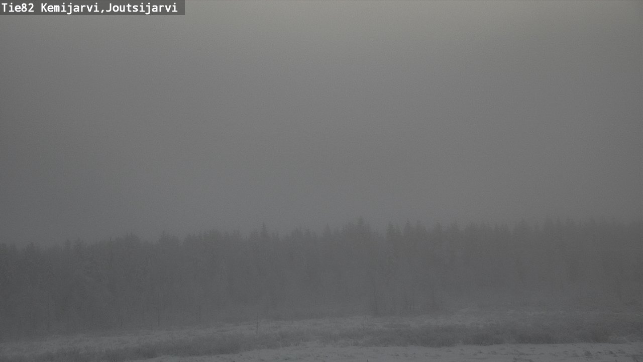 Weather Camera Image Road 82 Kemijärvi, Joutsijärvi, Kemijärvi, Lappi