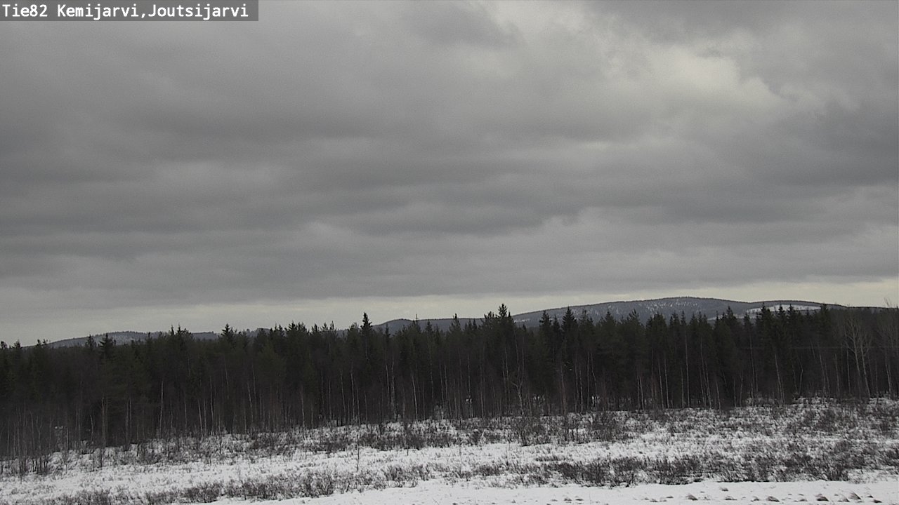 Weather Camera Image Road 82 Kemijärvi, Joutsijärvi, Kemijärvi, Lappi