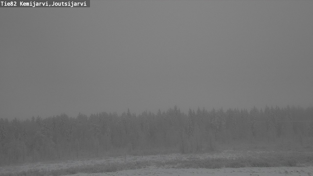 Weather Camera Image Road 82 Kemijärvi, Joutsijärvi, Kemijärvi, Lappi