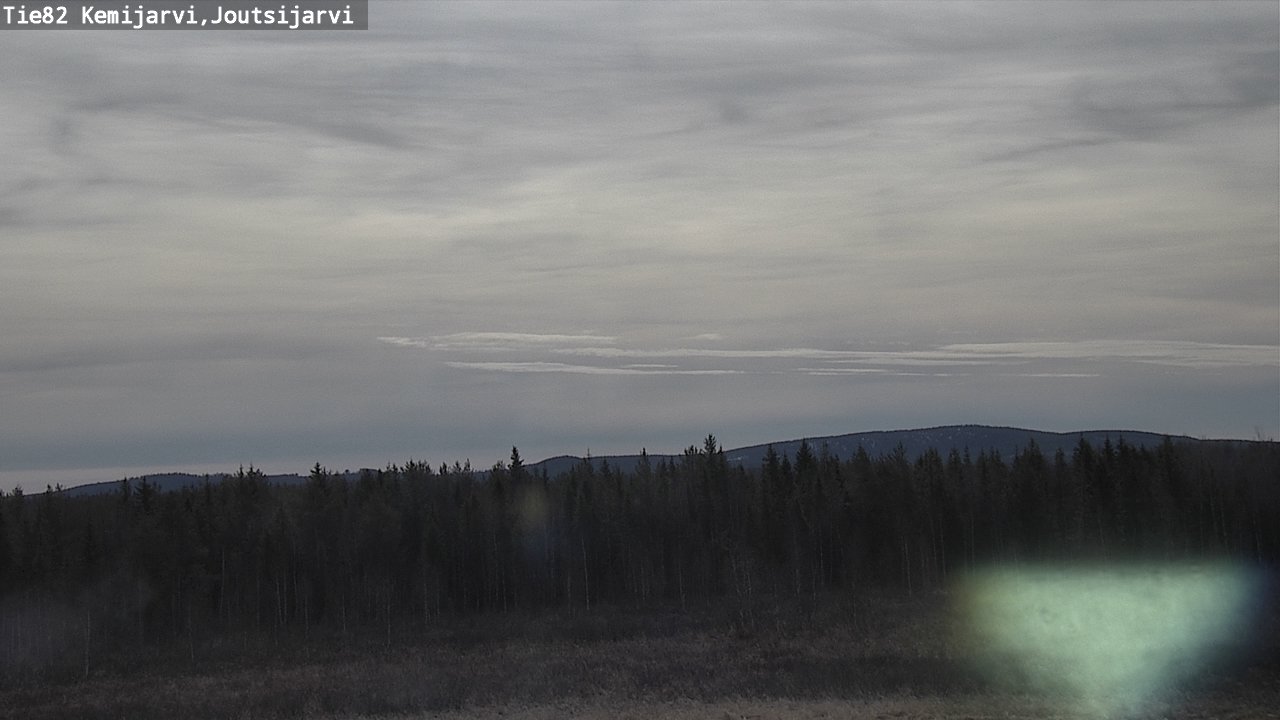 Weather Camera Image Väg 82 Kemijärvi, Joutsijärvi, Kemijärvi, Lappi